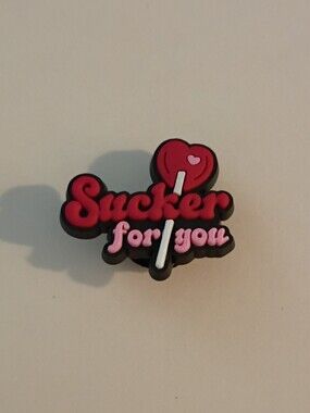 10 for $10 Jibbitz Croc Charm - Red Heart Shaped Lollipop Sucker For You
